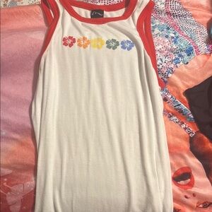 Cat & Jack Red and White Floral Tank Top